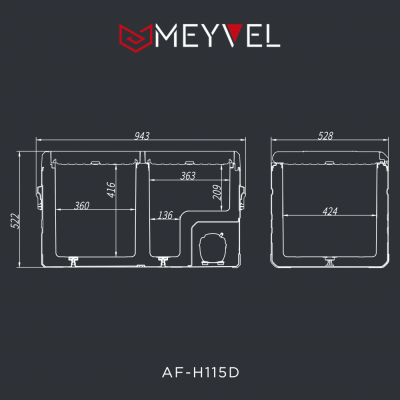 Автохолодильник Meyvel AF-H115D Автохолодильник Meyvel AF-H115D