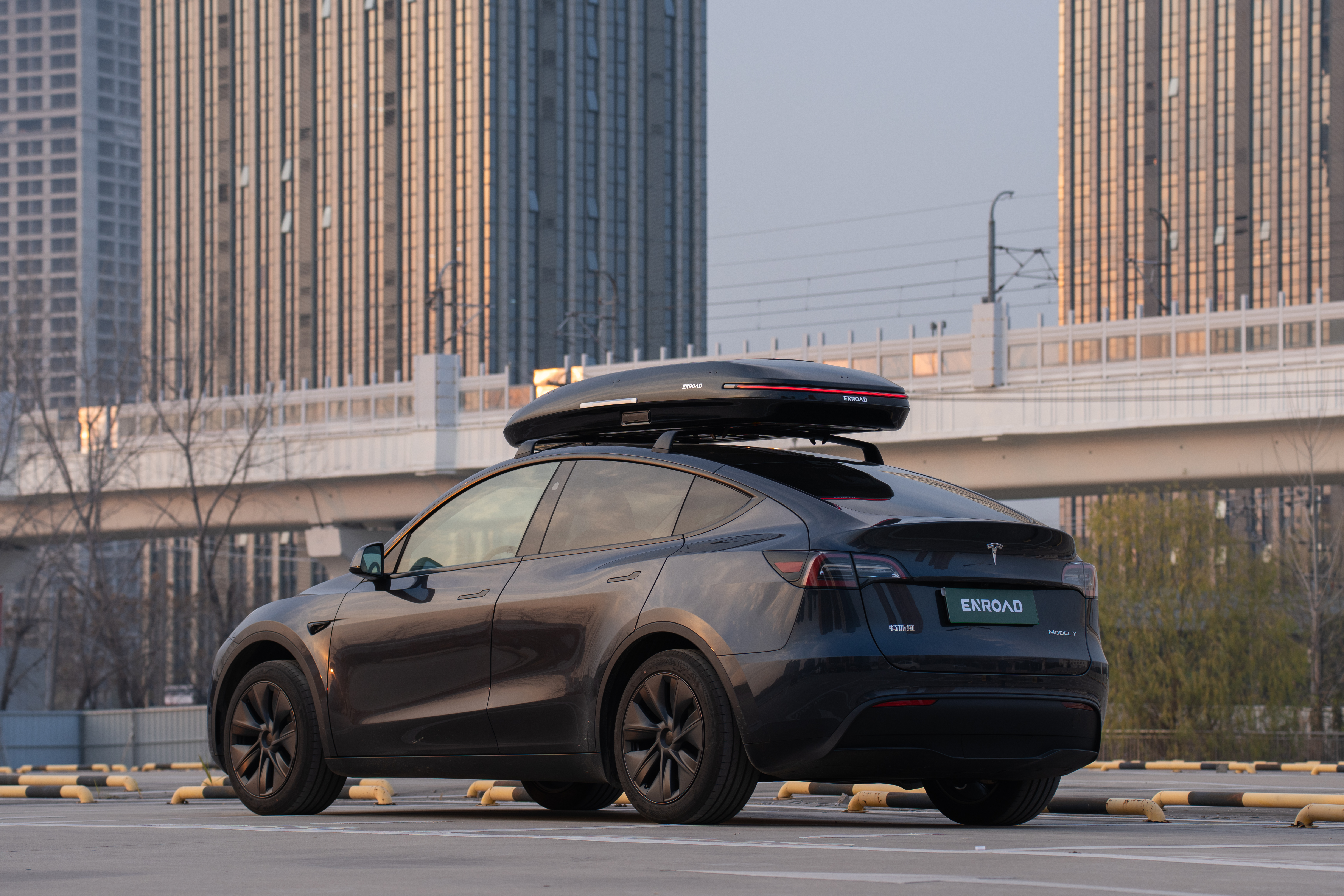 Enroad Nomadix Pro Roof Box (XXL-Slim-450-E-black）